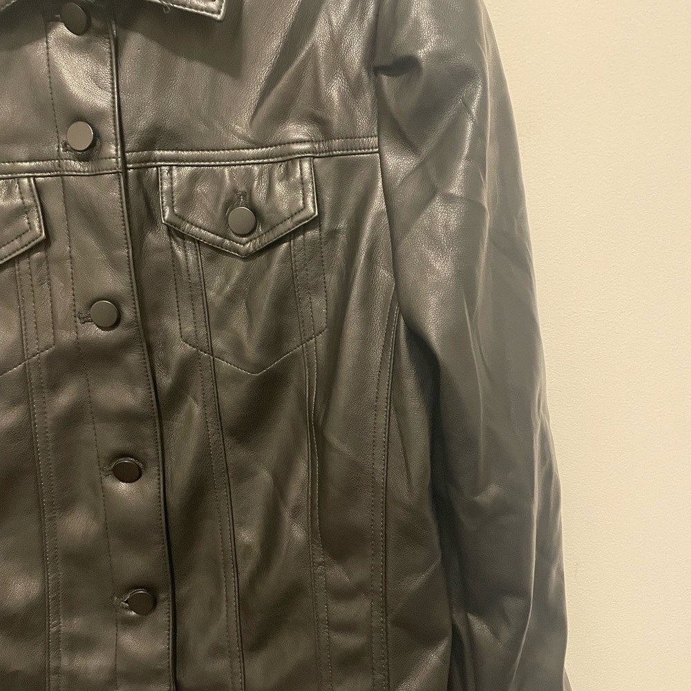 Truth Faux Leather Biker Jacket NWT - Picture 5 of 5